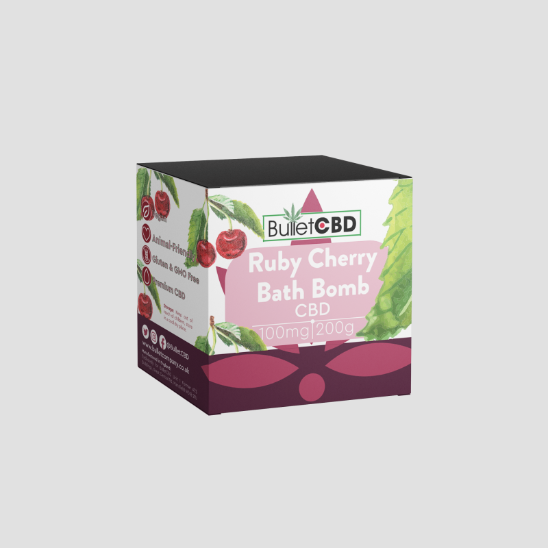 CBD Bath Bombs - Ruby Cherry - 2 For £7.99